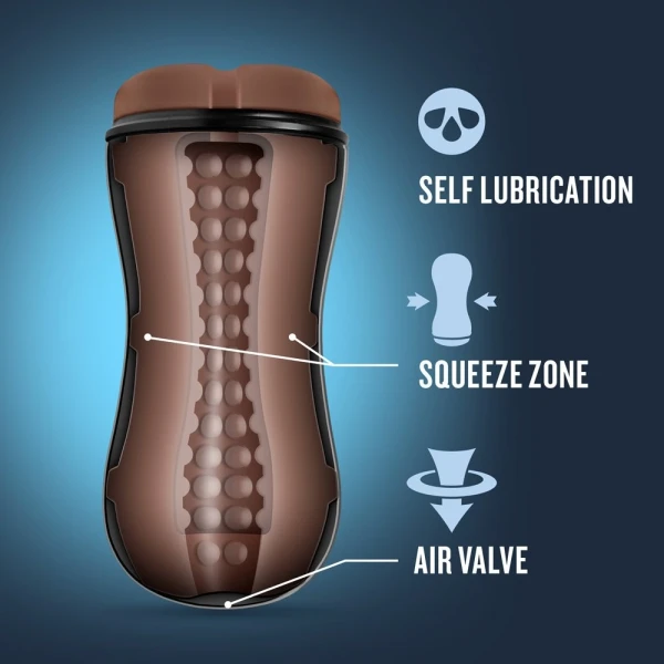 Anal Masturbators:  Loverboy The Mechanic Self-lubricating Anal Stroker Brown