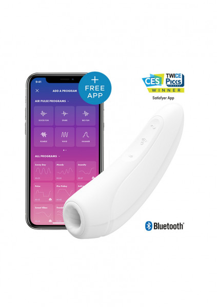 Curvy 1+ Air Pulse Stimulator + Vibration - White - How To Stimulate Clitoris