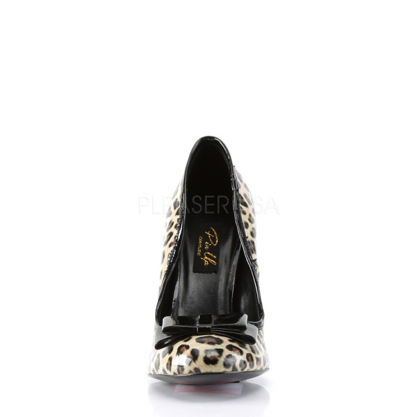 SMITTEN-01 - 4" Heel Pump W/ Bow Detail At Toe