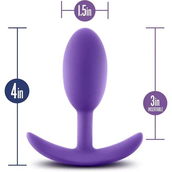 Luxe Wearable Vibra Slim Plug Medium Purple