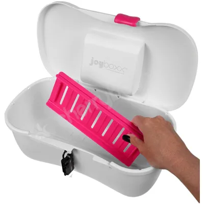 Joyboxx White Pink Hygienic Sex Toy Storage Box