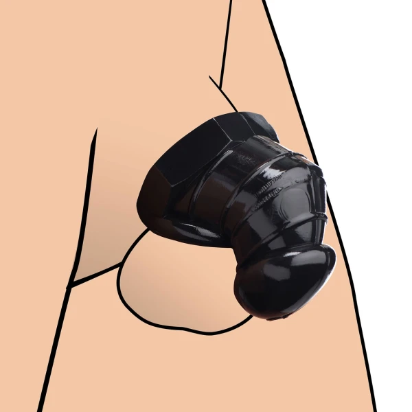 Detained Restrictive Chastity Cage