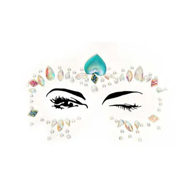 Ariel Adhesive Face Jewels Sticker 6pk