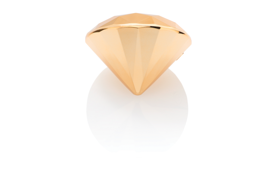 Bijoux Indiscrets Gold-Plated 1.8" Vibrating Diamond Massager