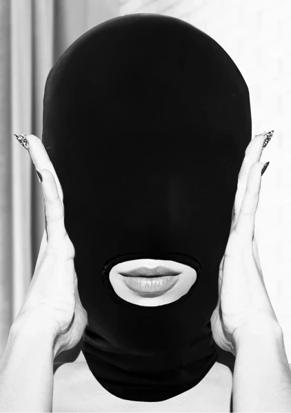 Ouch Submission Mask with Open Mouth