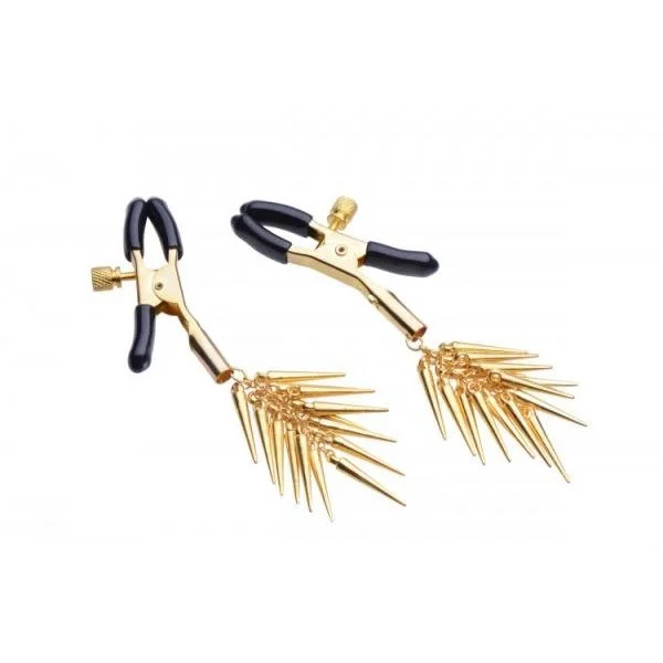 Lure Adjustable Nipple Clamps With Gold Spikes
