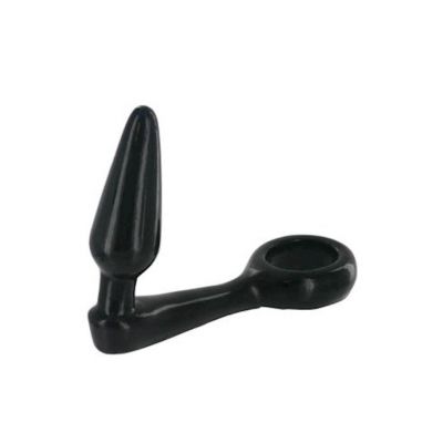 Classic Butt Plug With Cock Ring Black