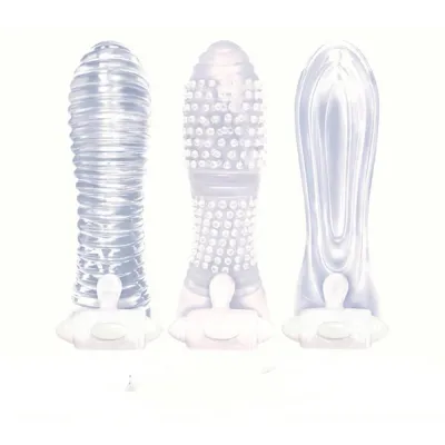Icon Brands Vibrating Sextenders 3 Pack Clear