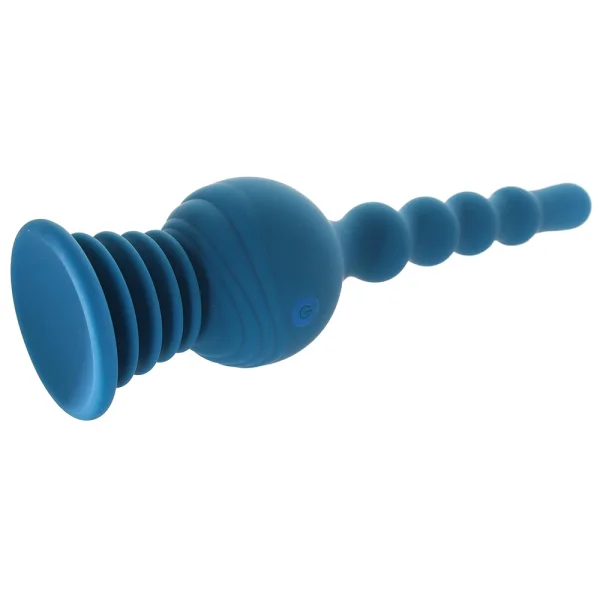 Revolution Hurricane Shaking Thrusting Silicone Rechargeable Stimulator With Remote By NS Novelties - Teal