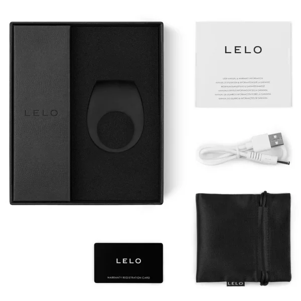 LELO Tor 2 Vibrating Waterproof Cock Ring for Couples - Black