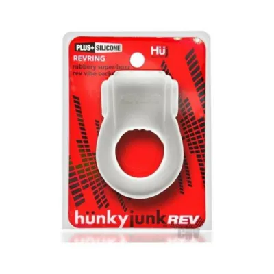 Bullets Discreet Hunkyjunk Revring Cockring With Bullet Vibrator White Ice