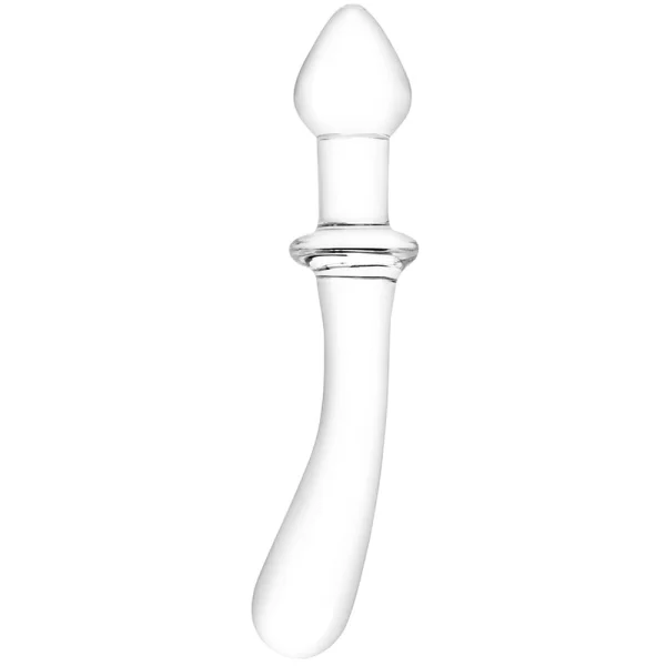 Gläs 9" Classic Curved Dual-Ended Glass Dildo  - Clear