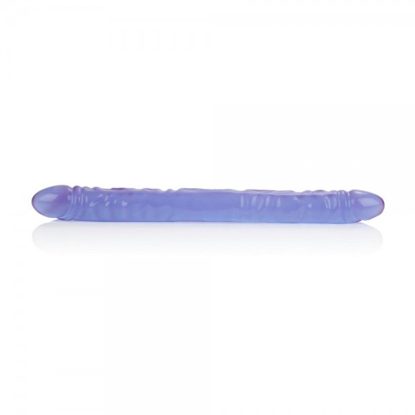 CalExotics Reflective Gel Veined Double Dong 18" - Purple