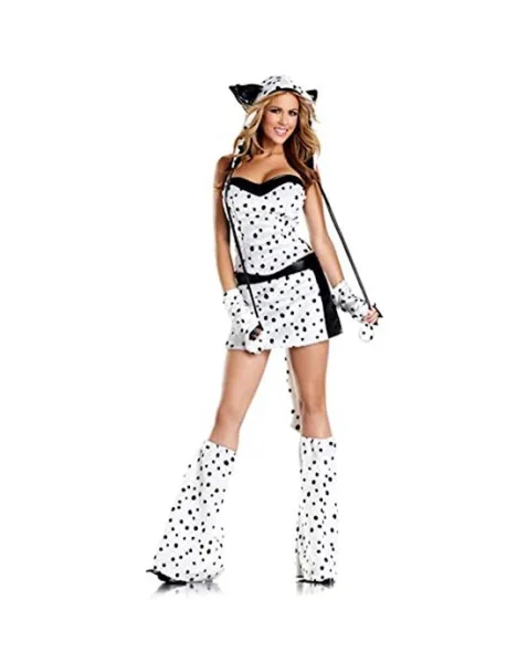 8 Piece Darling Dalmatian - White / Black - S/m