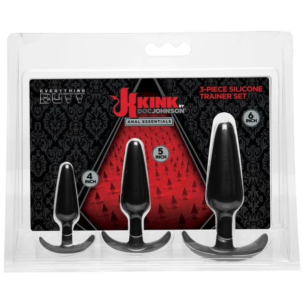 Anal Essentials 3-Piece Silicone Trainer Set - Black