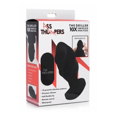 Ass Thumpers Swirled Vibrating Anal Plug With Remote Control 5 1 Inch