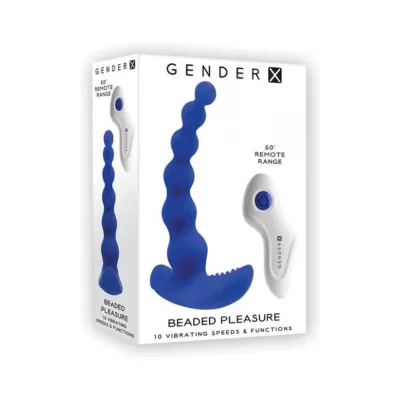 Gender X Beaded Pleasure Vibrator Blue