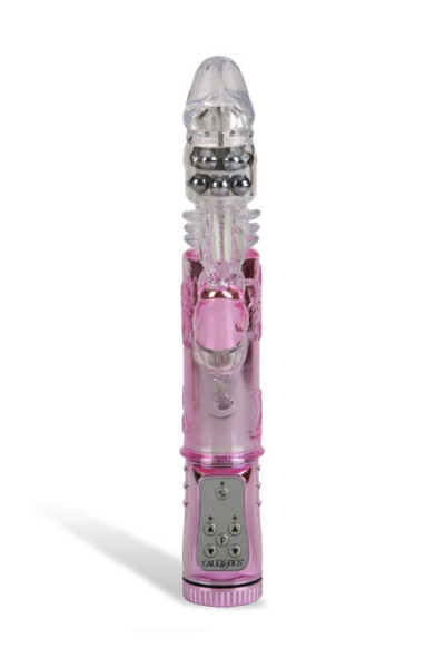 California Exotic Thrusting & Rotating 10.6" Beaded Rabbit Vibrator