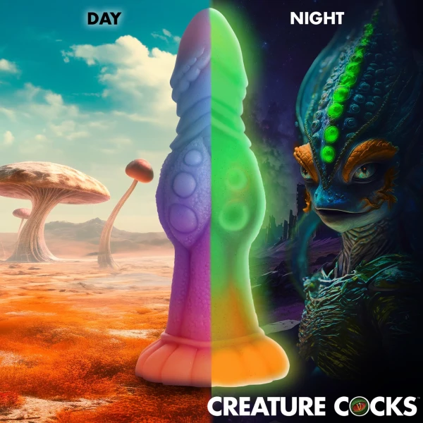 Creature Cocks -  Galactic Cock Alien Creature Glow-in-the-Dark Silicone Dildo