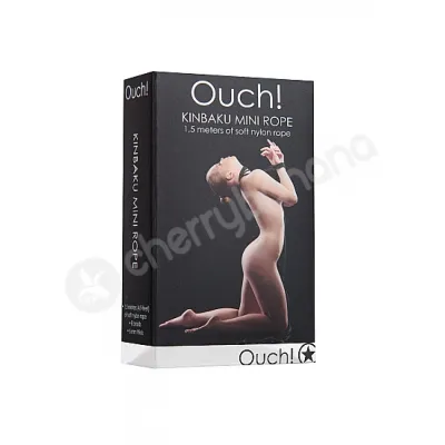 Ouch Black Kinbaku Mini Rope 1 5m