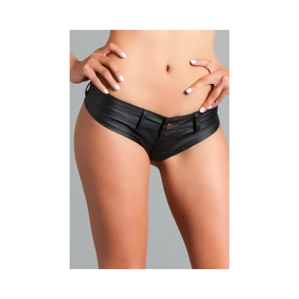 Low Rise Mini Denim Cheeky Jeans Shorts Large Blue — image 5 of 6