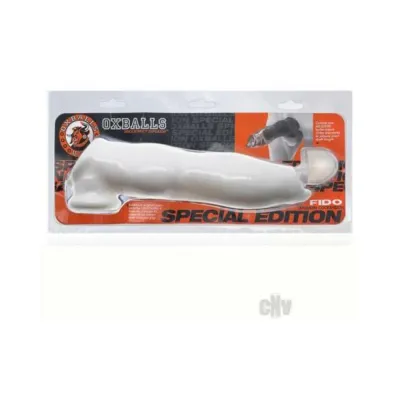 Fido Thick Blubbery Beast shaped Cocksheath With Bullet Insert Flextpr White