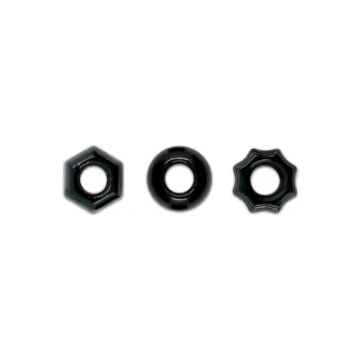 Renegade Chubbies Cock Ring Set Black
