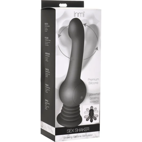 INMI Sex Shaker Shaking Silicone Rechargeable Stimulator - Black