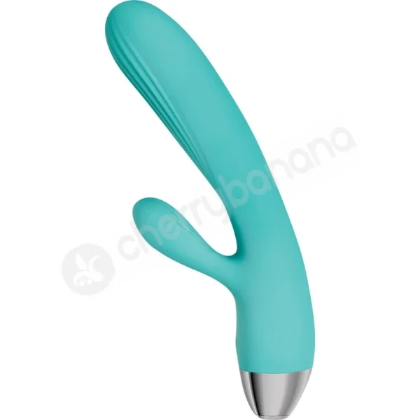 Adam & Eve Eve's Rechargeable Pulsating Dual Teal Warming Massager Vibrator