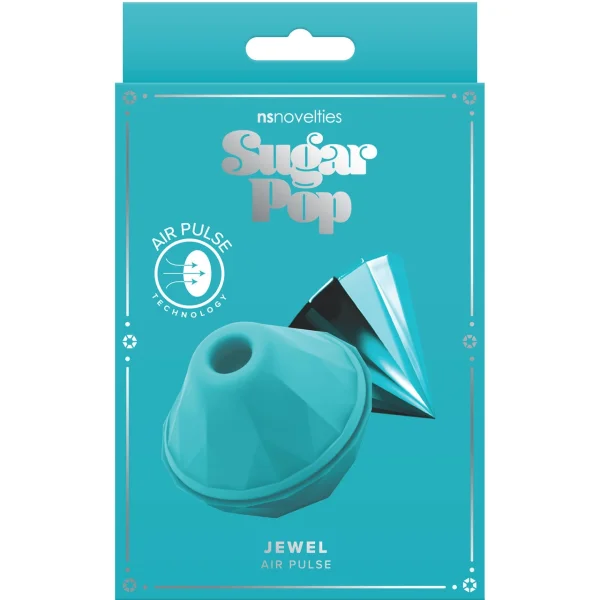 Sugar Pop Jewel Rechargeable Silicone Pressure Wave Clitoral Stimulator - Teal
