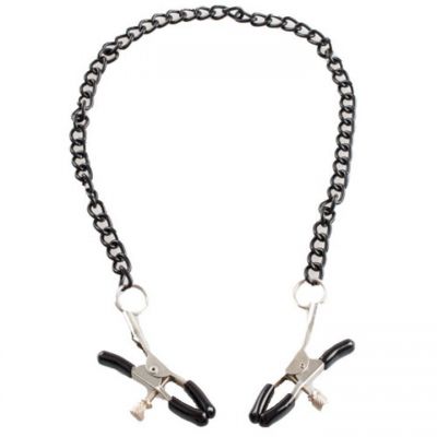 Bondara Black Chain Nipple Clamps