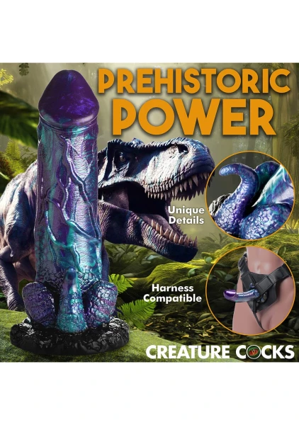 Dino-Dick 9" Silicone Suction Cup Dildo By Creature Cocks - XL