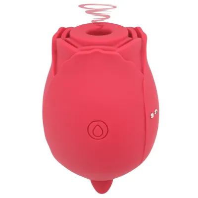 The Rose Vibrator Duo Flickering Tongue Licker Clitoral Air Vibrator