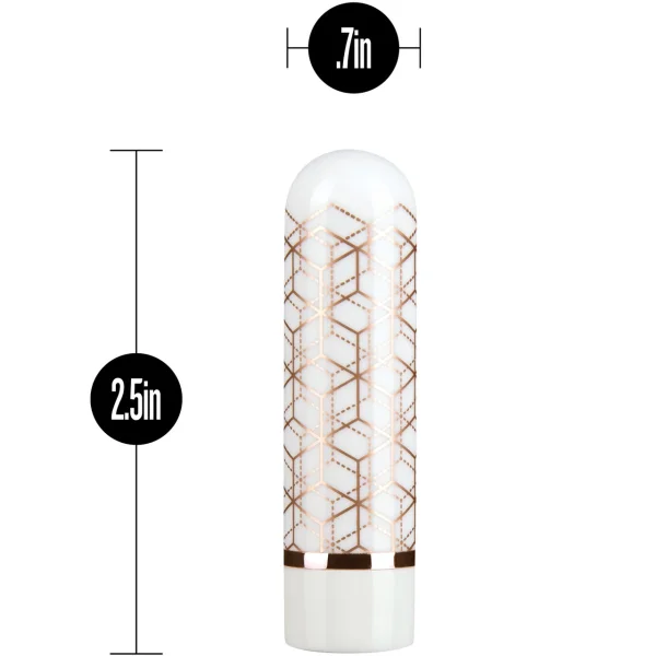 Blush Novelties The Collection Glitzy Geo Bullet Vibrator, Rose Gold