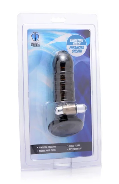 Vibrating Girth Enhancing Sheath Black