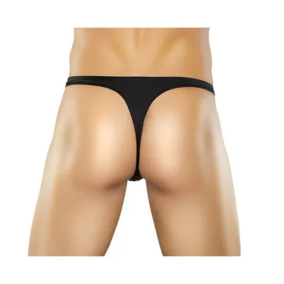 Male power rip off thong w studs black s m