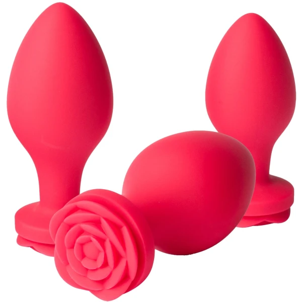 Secret Kisses Rosegasm Butt Bouquet Silicone Plugs Training Set