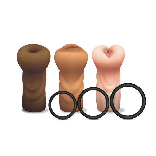 Happy Ending Mstr B8 Six Pack: Ass, Mouth, Pussy Stroker With 3 Rings
