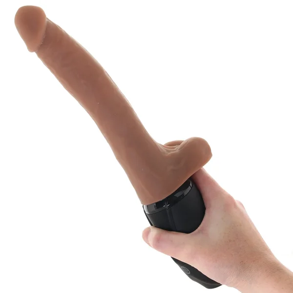 King Cock Plus Triple Threat 7.5 Inch Thrusting Cock Flesh Brown