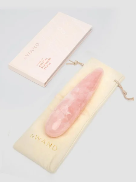 Le Wand Rose Quartz Crystal Dildo Set