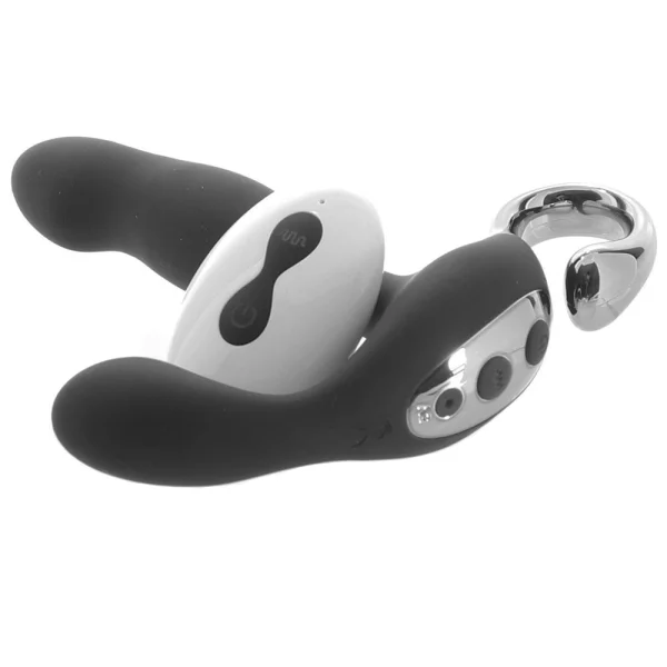 Playboy Pleasure Come Hither Silicone Rechargeable Vibrating Prostate Massager With Remote - Black