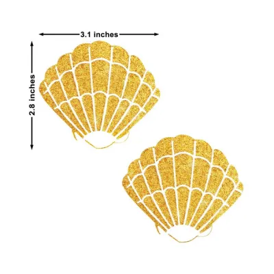Neva Nude Pasty Shells Glitter Gold