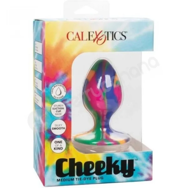 Calexotics Cheeky Medium Tie-Dye 2" Silicone Butt Plug