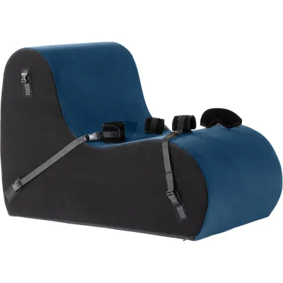 Liberator Beso Bondage Chair Valkyrie Edition With Microfiber Cuff Kit Ink Blue