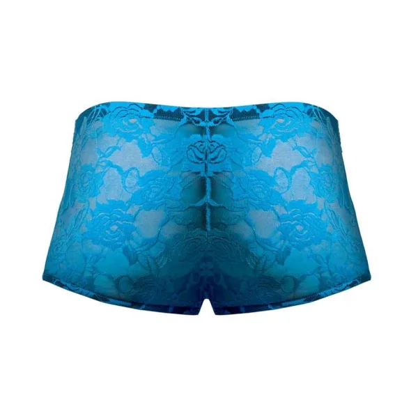 Mini Shorts Neon Lace Turquoise Blue Large