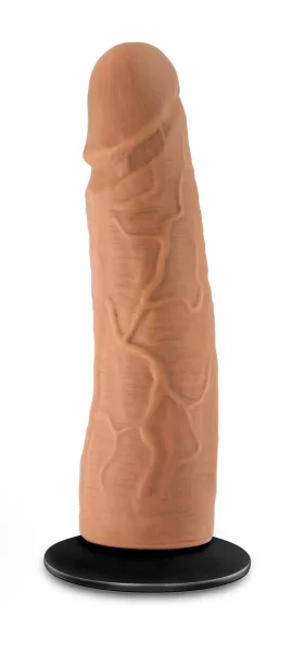 Lock on - Dynamite - 7 Inch Dildo With Suction Cup Adapter - Mocha
