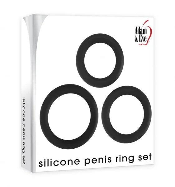 Silicone Penis Ring Set Black — image 4 of 6