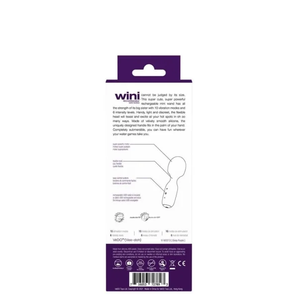 VeDO WINI Mini Vibrator Wand - Purple — image 13 of 13
