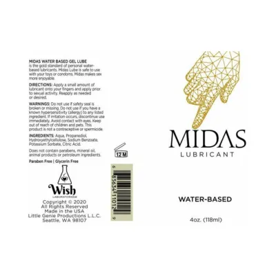Midas Lubricant 4 Oz 510k Water based Lube