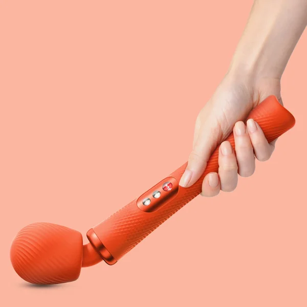 Fun Factory VIM Silicone Rechargeable Vibrating Weighted Rumble Wand - Midnight Blue
